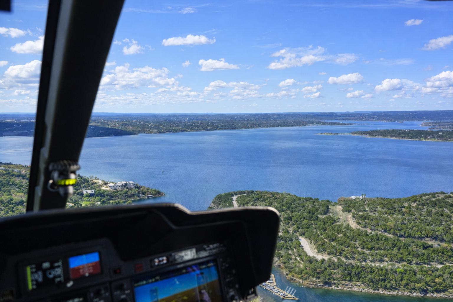 Lake Travis view from cockpit